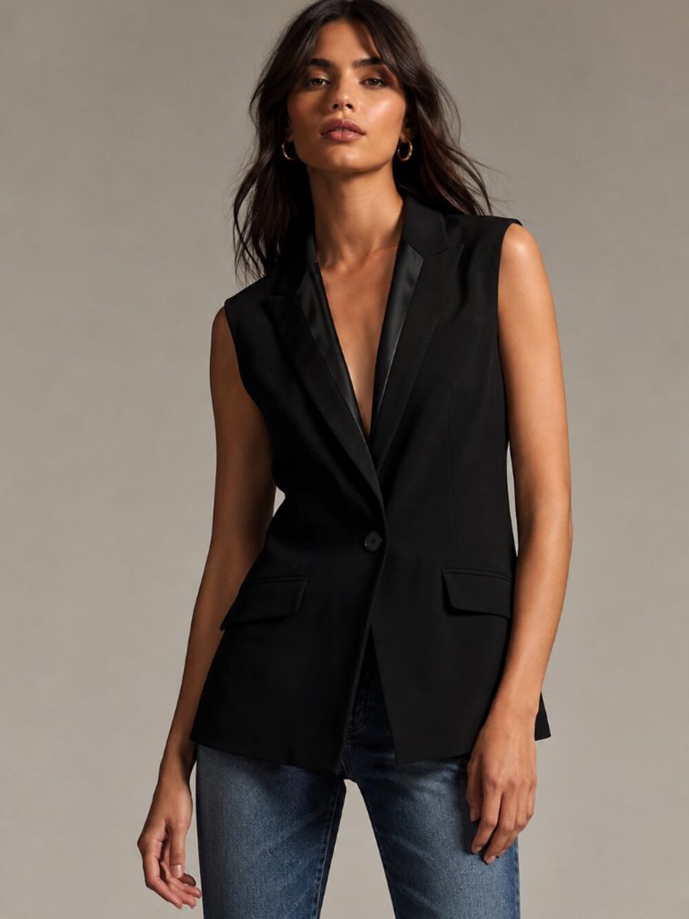 rag & bone Sleeveless Boyfriend Jacket - Small